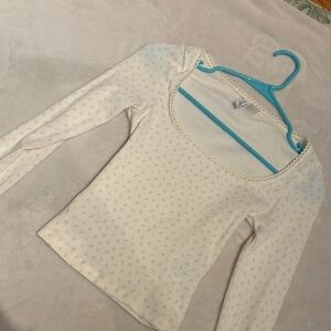 Cream Long Sleeve Top